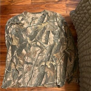 Outfitters Ridge Camo Long Sleeve Shirt 3XL Woodland Hunting Oversized (0983)